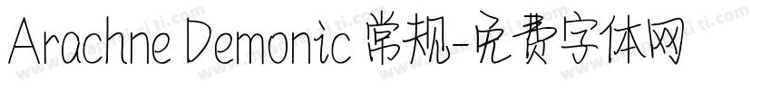Arachne Demonic 常规字体转换